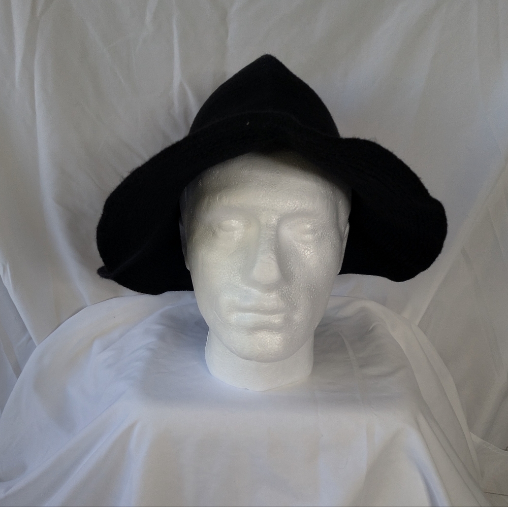 Black Pointed Witch-Style Sun Hat - Picture 5 of 7